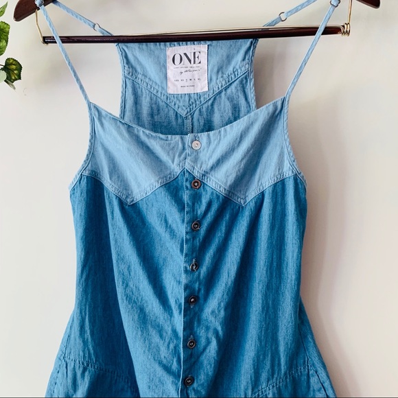 ONE X TEASPOON Denim Romper Short Tall Small - Picture 4 of 8